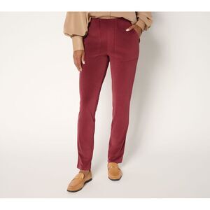 Maya J Women's Pants Sz S Denim & Co. Knit Corduroy Slim Straight Red A705242